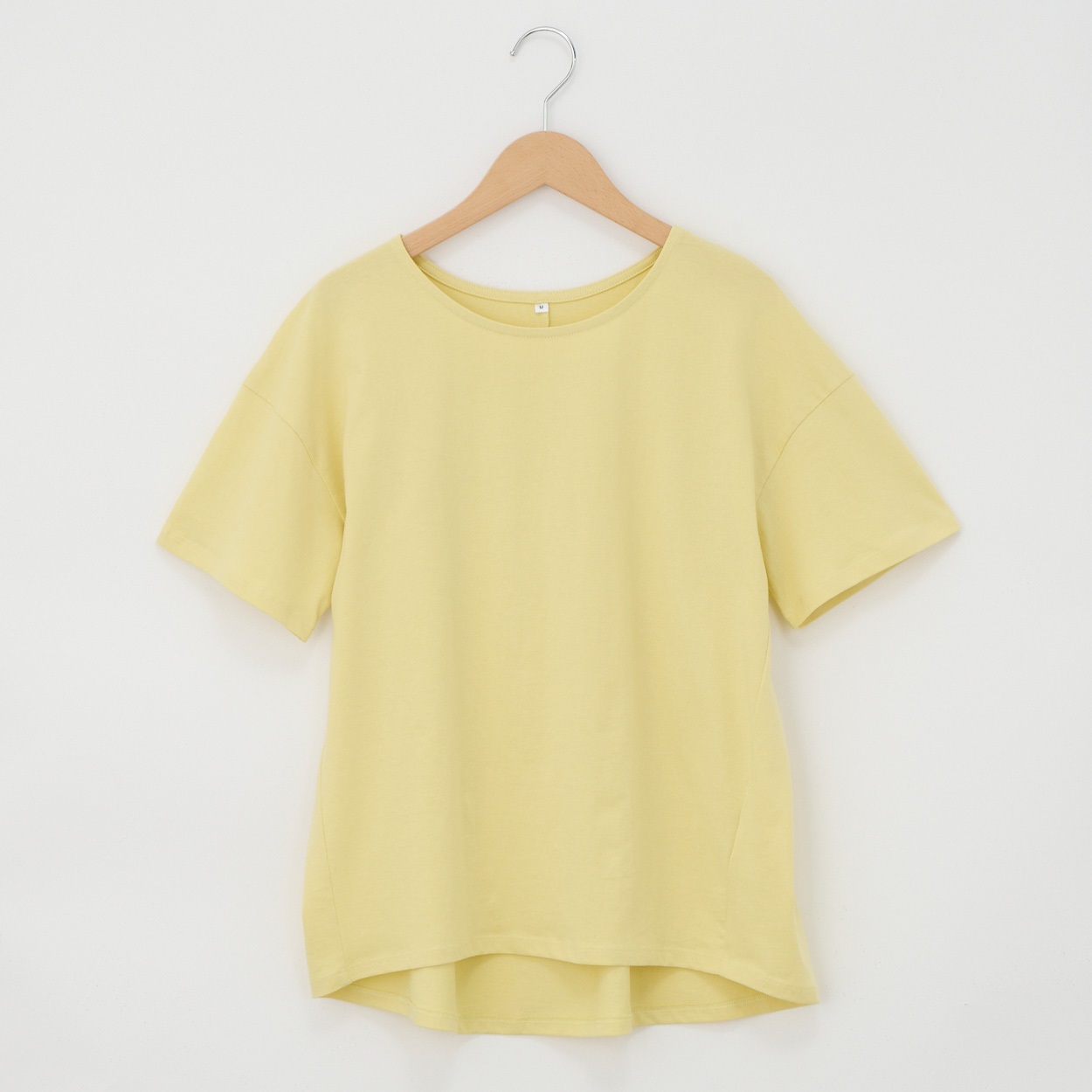 オーガニックコットン 65丈無地後ろギャザー半袖Tシャツ レディス JEUNE MAMAN(ジュネママン) AS-1980-2806A(ウスキイロ-M)