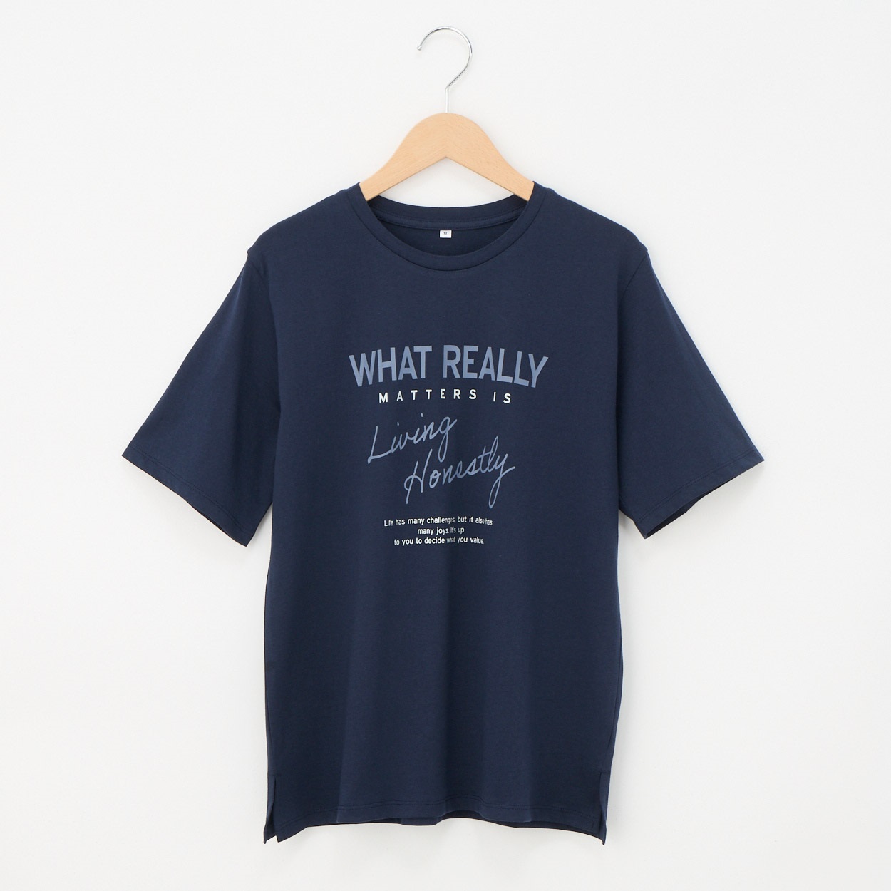 オーガニックコットン 63丈脇スリットプリント半袖Ｔシャツ レディス JEUNE MAMAN(ジュネママン) AS-1980-2806D(コイアオ-L)