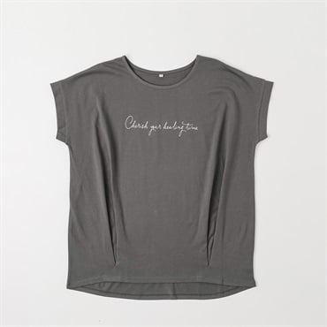 オーガニックコットン 前身タック入りTシャツ レディス JEUNE MAMAN(ジュネママン) AS-1980-2807A