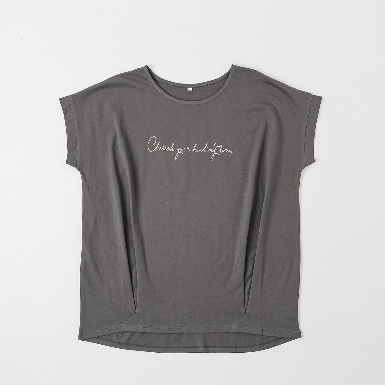オーガニックコットン 前身タック入りTシャツ レディス JEUNE MAMAN(ジュネママン) AS-1980-2807A(チャコ－ルグレ－-M)