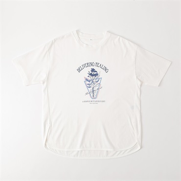 オーガニックコットン 裾ラウンドTシャツ レディス JEUNE MAMAN(ジュネママン) AS-1980-2807C(シロ-M)