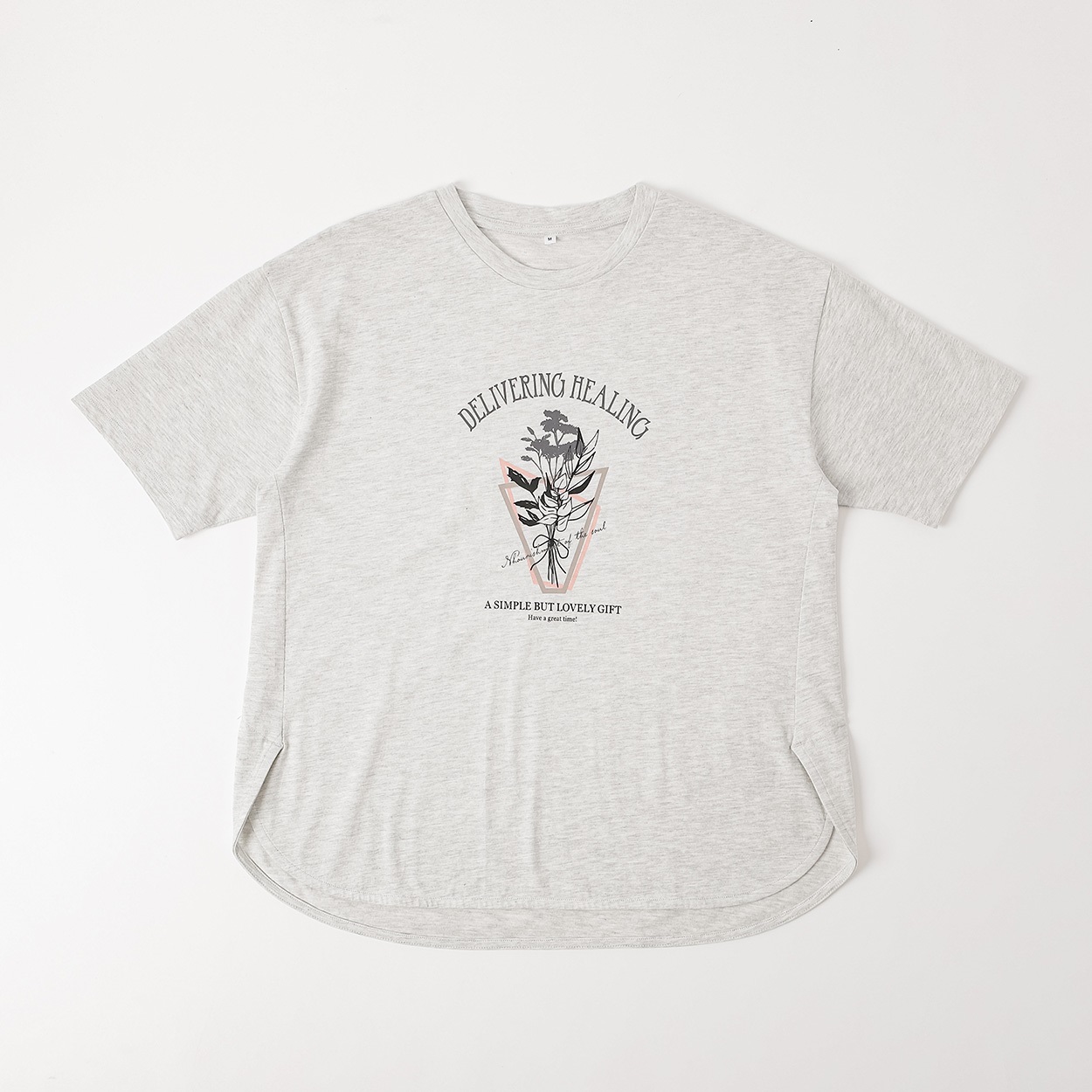 オーガニックコットン 裾ラウンドTシャツ レディス JEUNE MAMAN(ジュネママン) AS-1980-2807C(ウスクロ-L)