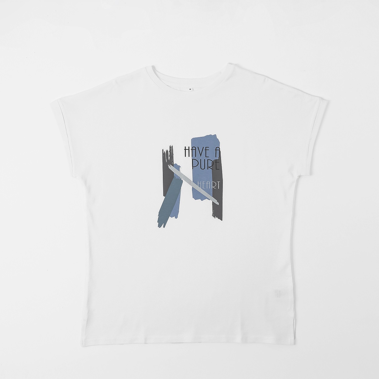 オーガニックコットン 袖ロールアップTシャツ レディス JEUNE MAMAN(ジュネママン) AS-1980-2807D(シロ-L)