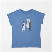 オーガニックコットン 袖ロールアップTシャツ レディス JEUNE MAMAN(ジュネママン) AS-1980-2807D(アオ-M)
