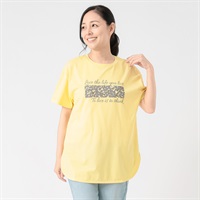オーガニックコットン 裾ラウンドアニマル柄Ｔシャツ レディス JEUNE MAMAN(ジュネママン) AS-1980-2808A(ウスキイロ-M)