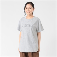 オーガニックコットン 裾ラウンドロゴＴシャツ レディス JEUNE MAMAN(ジュネママン) AS-1980-2808D(Ａウスクロ-M)