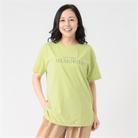 オーガニックコットン 裾ラウンドロゴＴシャツ レディス JEUNE MAMAN(ジュネママン) AS-1980-2808D(ウスミドリ-M)