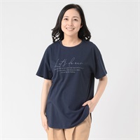 オーガニックコットン 裾ラウンドロゴＴシャツ レディス JEUNE MAMAN(ジュネママン) AS-1980-2808D(コイアオ-M)