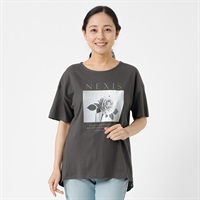 オーガニックコットン フォトモチーフプリントＴシャツ レディス JEUNE MAMAN(ジュネママン) AS-1980-2809A(チャコ－ルグレ－-M)
