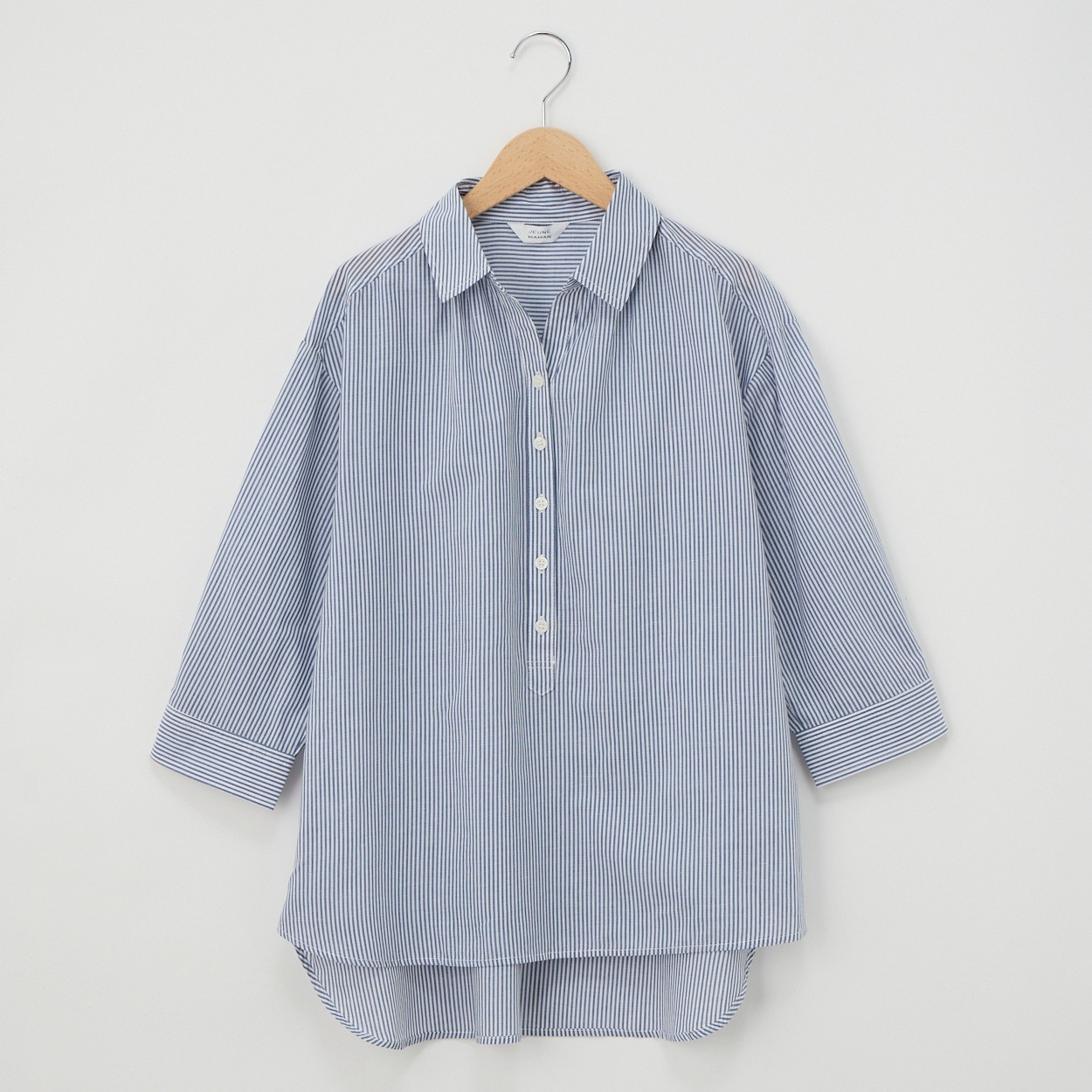 72丈綿テンセルスキッパープルオーバー レディス JEUNE MAMAN(ジュネママン) HI-232253(アオストライプ-L)