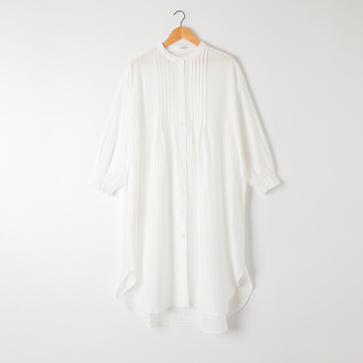 【とよた真帆コラボ商品】 ピンタックシャツワンピース レディス JEUNE MAMAN(ジュネママン) VP-104NM(シロ-XL)