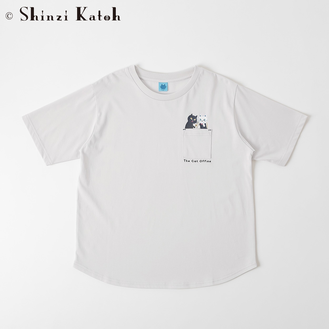 シンジ・カトウ 猫の事務所ポケット刺繡Tシャツ レディス JEUNE MAMAN