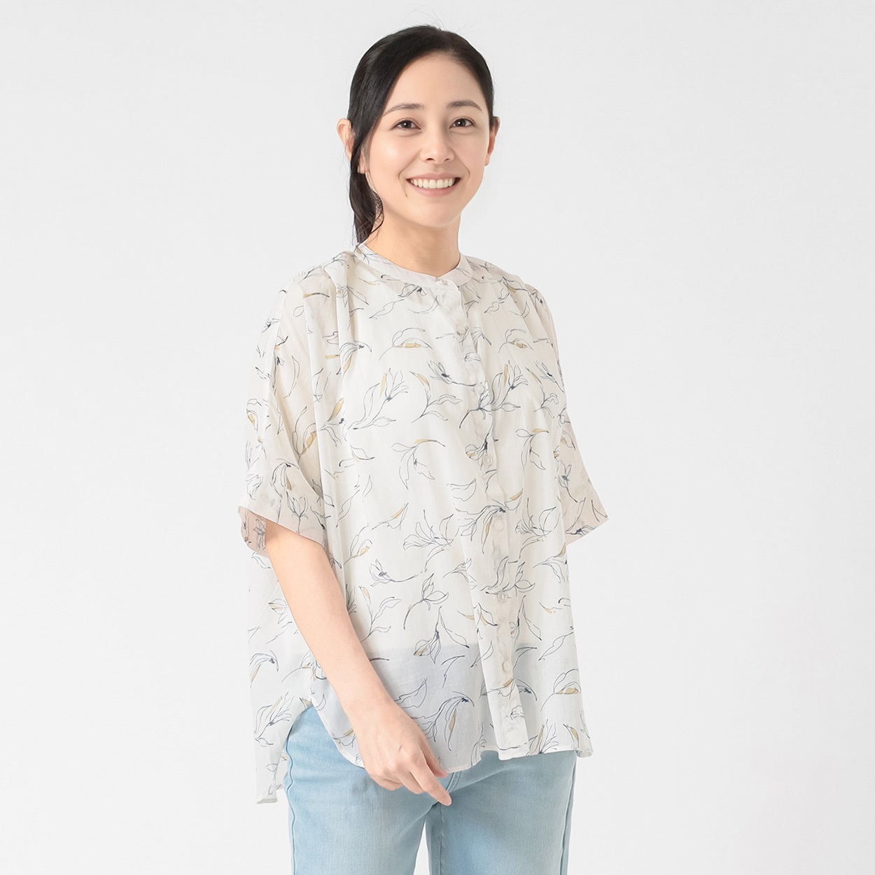 64丈エアリー綿ドルマンブラウス レディス JEUNE MAMAN(ジュネママン) KA588-5688-26(Ａシロ-XL)
