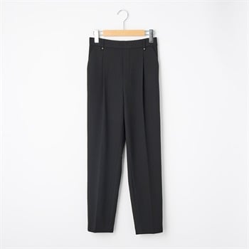 大人の素敵セットアップ 両面起毛テーパードパンツ レディス JEUNE MAMAN(ジュネママン) TV7056B0396R(クロ-S)