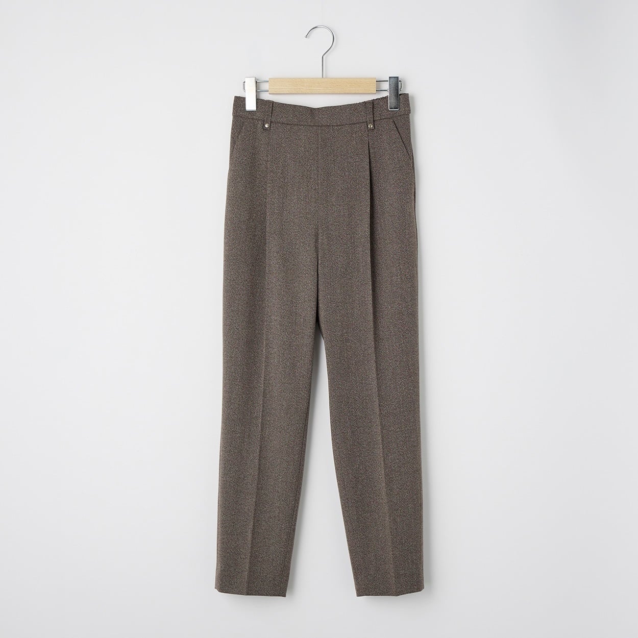 大人の素敵セットアップ 両面起毛テーパードパンツ レディス JEUNE MAMAN(ジュネママン) TV7056B0396R(チャ-S)