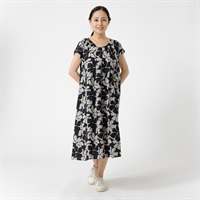 前身タック入りレーヨンワンピース レディス JEUNE MAMAN(ジュネママン) KA588-6680-26(シロ-M)