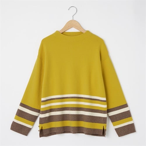 大人の素敵ニット ボタン付き配色プルオーバー レディス JEUNE MAMAN(ジュネママン) TV7052B0496R(コイキイロ-M)