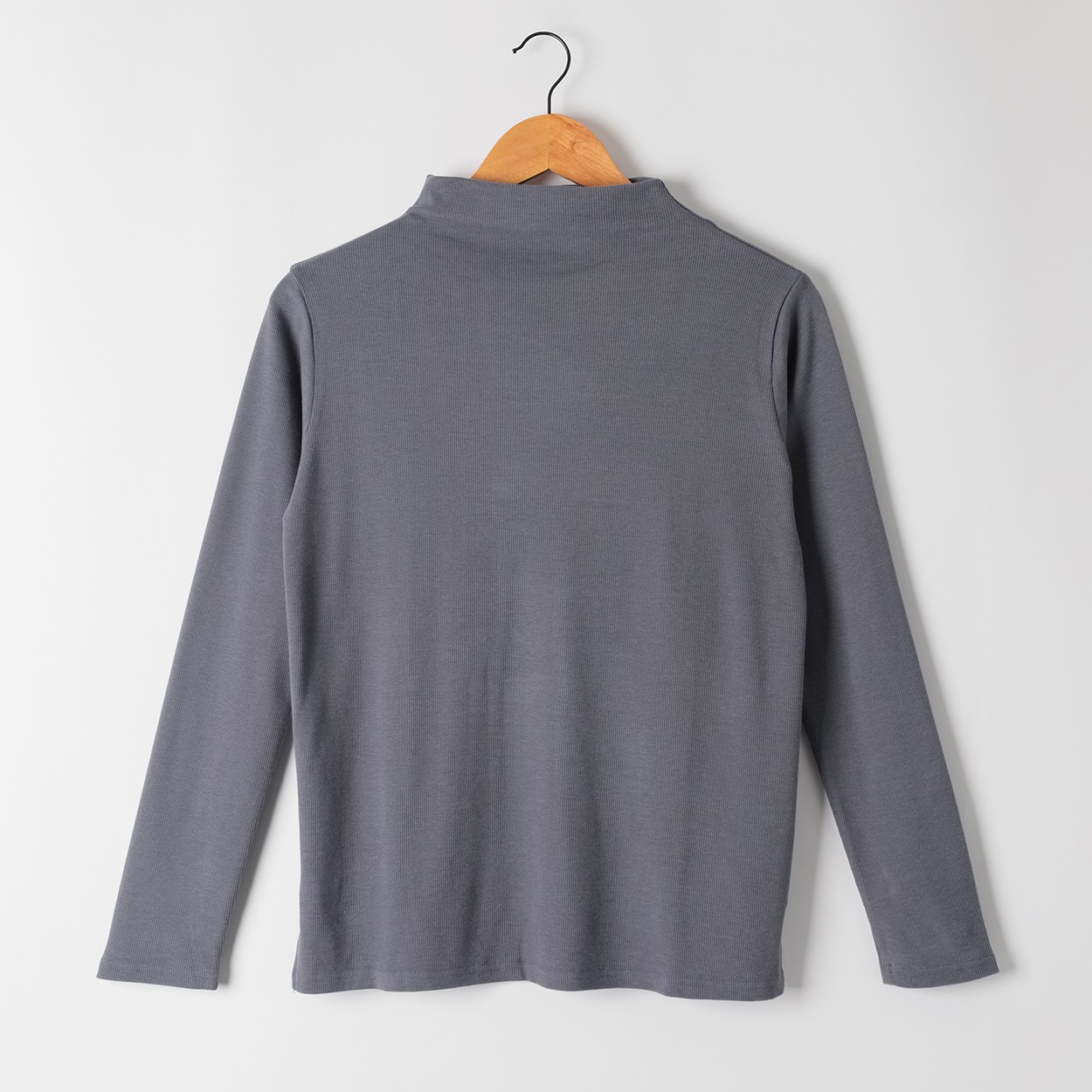 62丈うるおい加工ボトルネックTシャツ レディス JEUNE MAMAN(ジュネママン) AS-1980-3239A(チャコ－ルグレ－-M)
