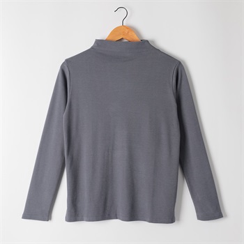 62丈うるおい加工ボトルネックTシャツ レディス JEUNE MAMAN(ジュネママン) AS-1980-3239A(チャコ－ルグレ－-M)