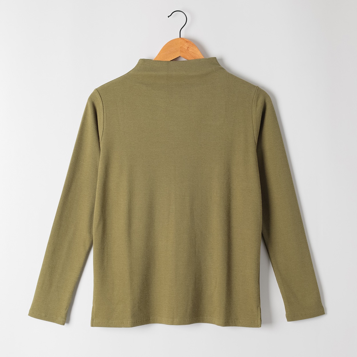 62丈うるおい加工ボトルネックTシャツ レディス JEUNE MAMAN(ジュネママン) AS-1980-3239A(コイミドリ-L)