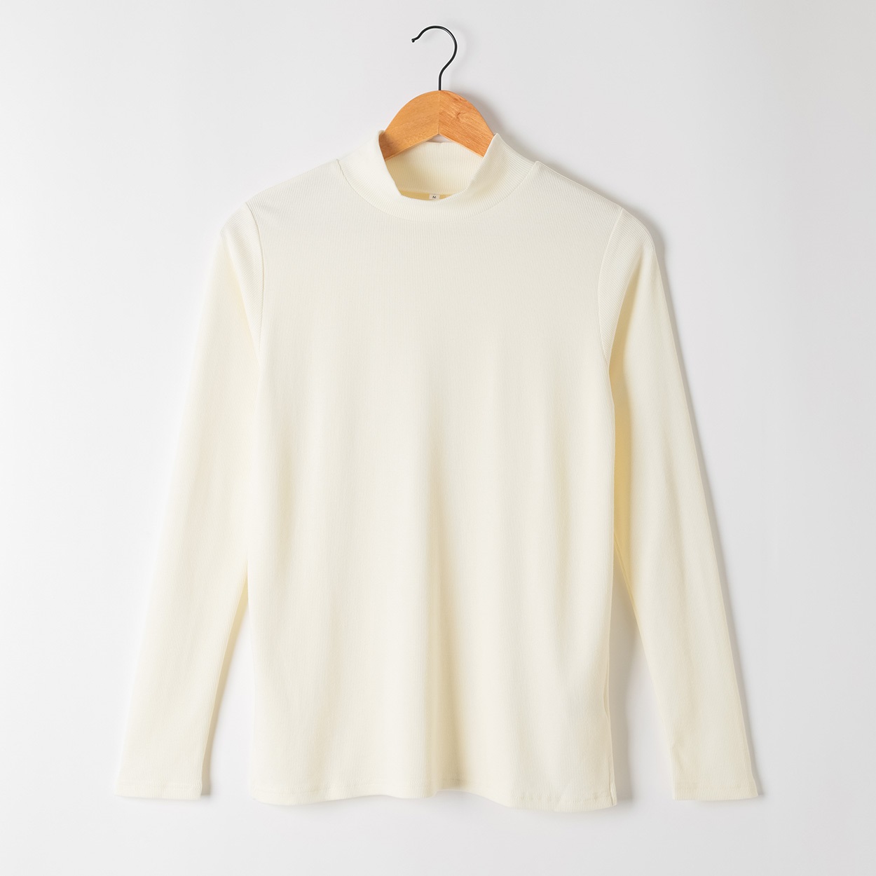 62丈うるおい加工ハイネックＴシャツ レディス JEUNE MAMAN(ジュネママン) AS-1980-3239B(シロ-M)