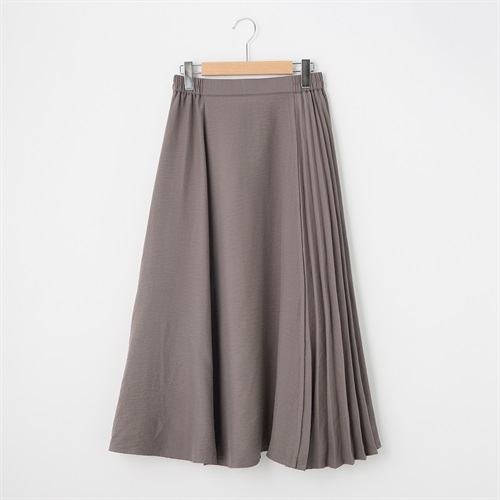 とよた真帆コラボ商品 スウェードサイドプリーツ切替スカート レディス JEUNE MAMAN(ジュネママン) VPT-133LJ(ウスクロ-M)