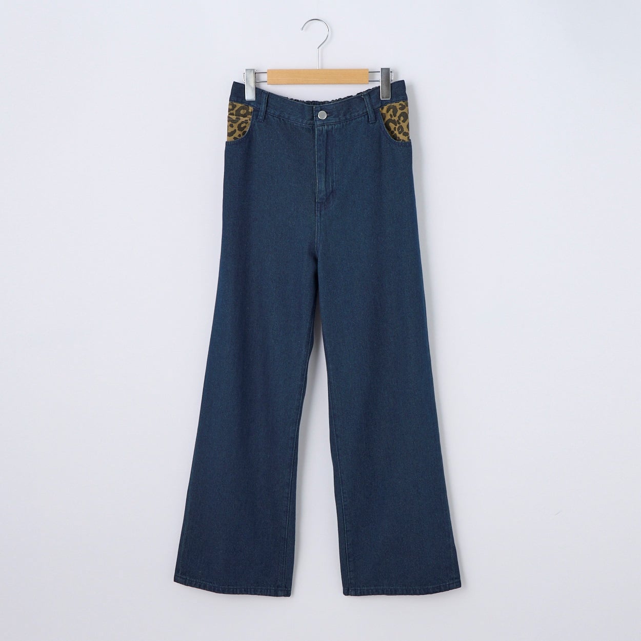 レオパードモチーフデニムパンツ レディス JEUNE MAMAN(ジュネママン) CA-310229(コイアオ-M)