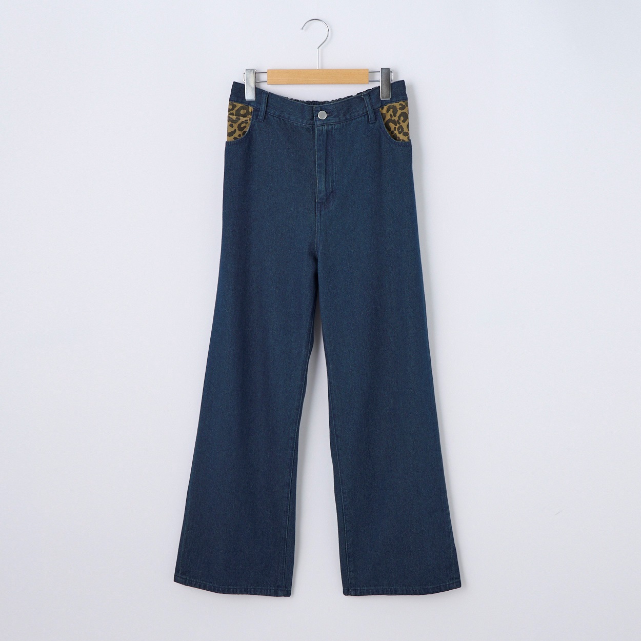 レオパードモチーフデニムパンツ レディス JEUNE MAMAN(ジュネママン) CA-310229(コイアオ-L)