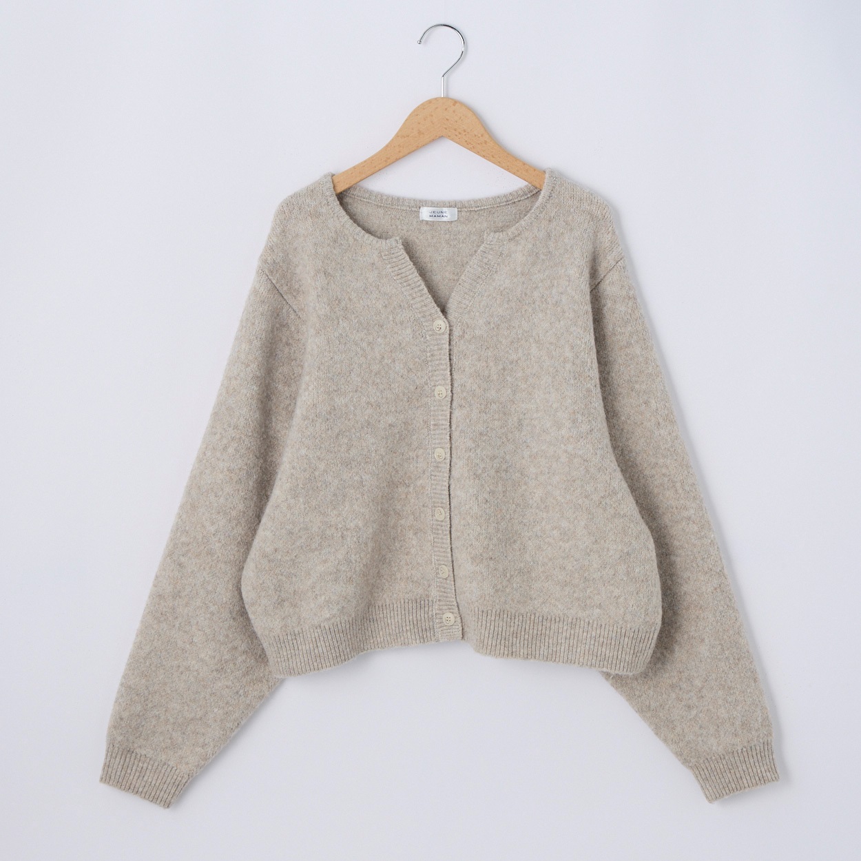 レオパード柄ニットジャケット レディス JEUNE MAMAN(ジュネママン) CA-350028(ウスチャ-M)