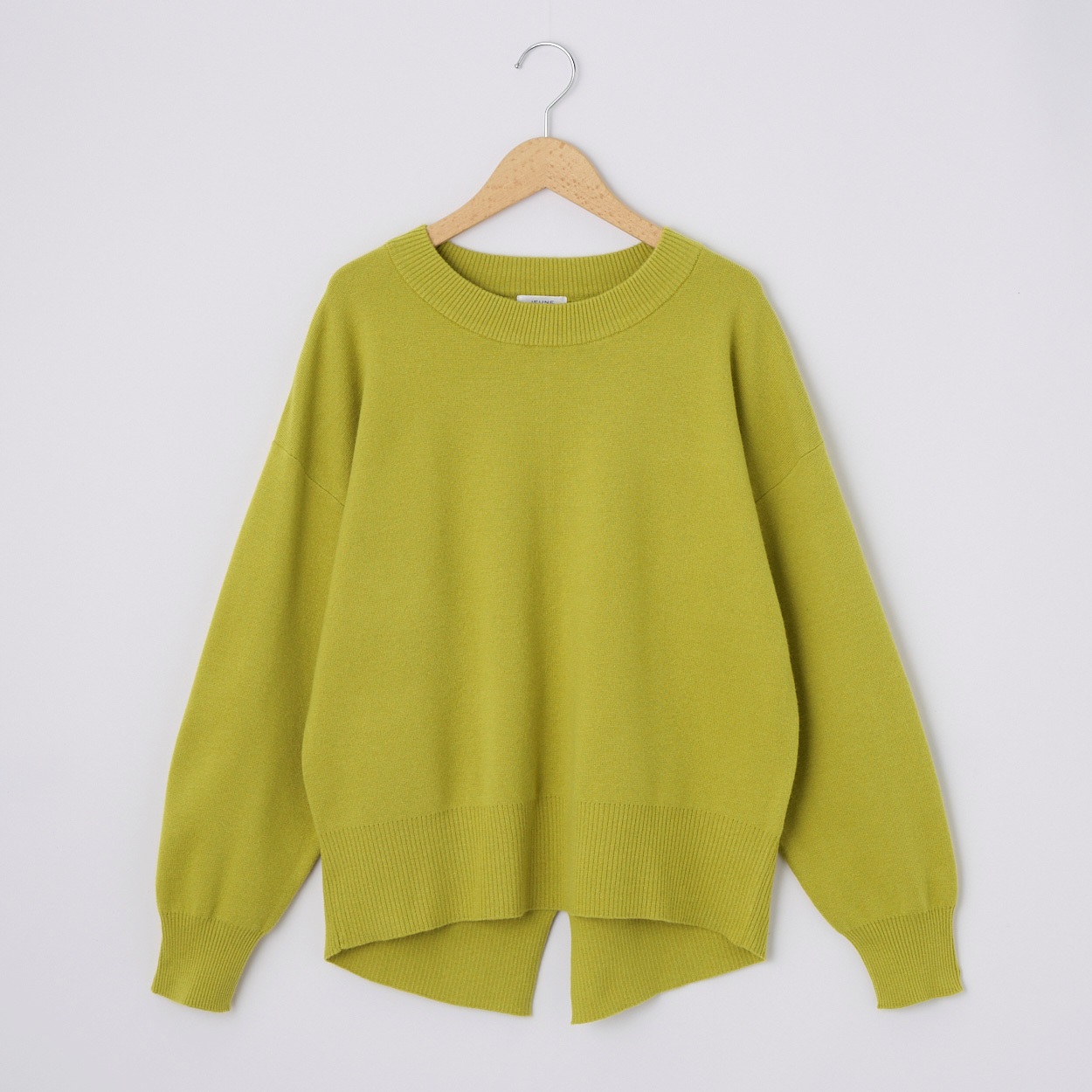ミラノリブ バックシームデザインニット レディス JEUNE MAMAN(ジュネママン) TK-112565806(キイロ-XL)