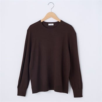 フィルビビ・イタリア糸使用クルーネックニットプルオーバー レディス JEUNE MAMAN(ジュネママン) 26AW-01(コイチャ-M)