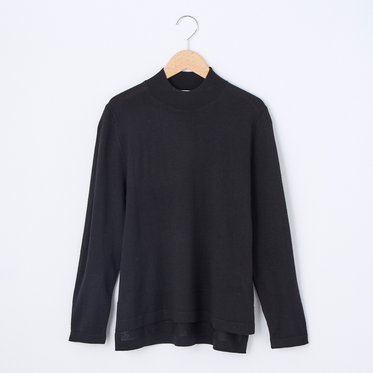 フィルビビ・イタリア糸使用 モックネックニットプルオーバー レディス JEUNE MAMAN(ジュネママン) 26AW-04(クロ-XL)