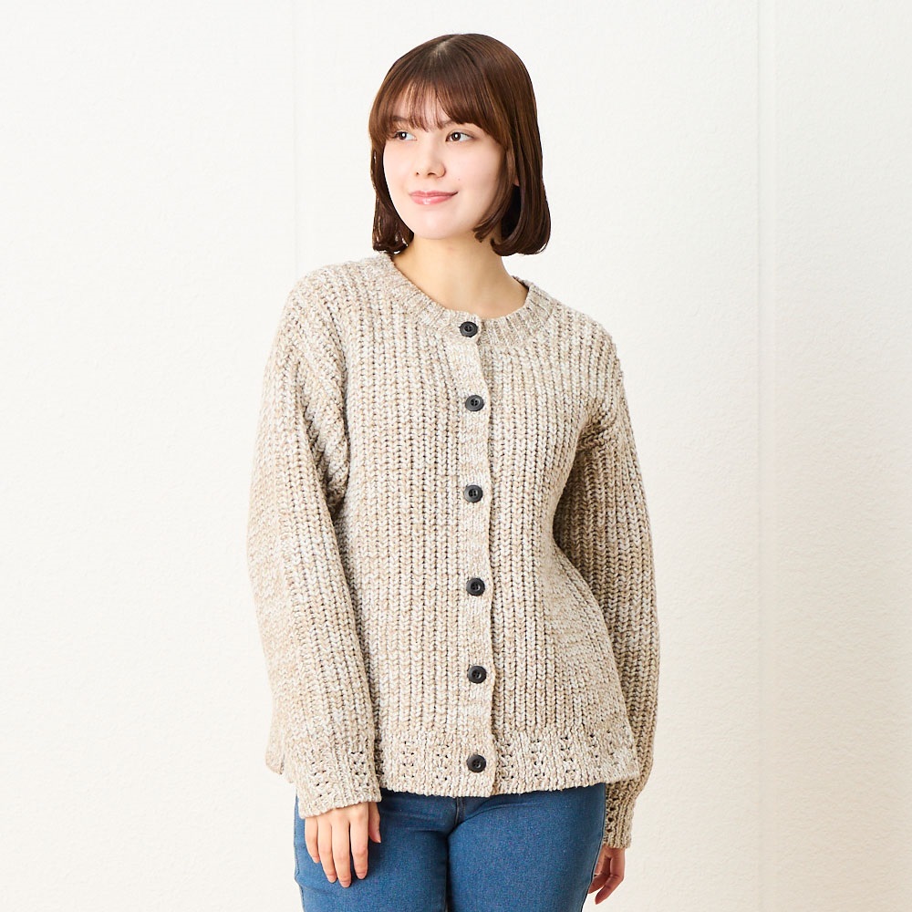 nowos 新作リブカーディガン NOWOS / ノーウォス v neck rib cardigan コットン ニット