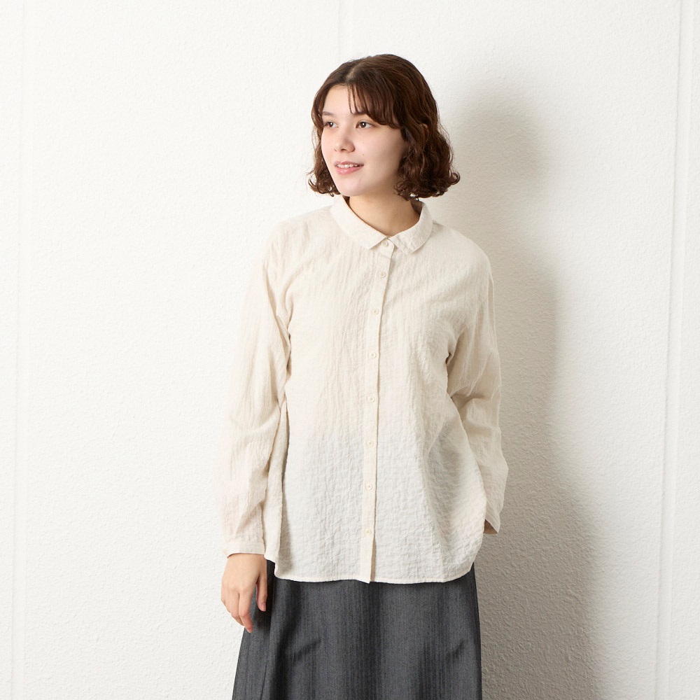 受注製作※【フレンチシックな大人のシャツ】洗いざらし風上質コットン 