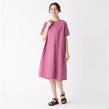 正規品♡ダブルガーゼワンピース♡温泉加工♡ネイビー トップWガーゼ ワンピース｜Y's for living +fabric furnishings