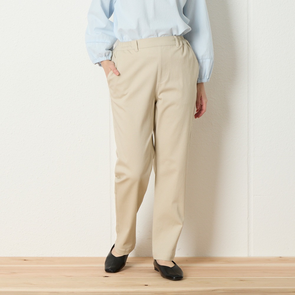 オーガニック綿入らくゆるチノ レディス SELF+SERVICE(セルフ＋サービス)(キナリ-XL)