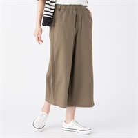 麻ワイドクロプトパンツ オーガニック綿入 レディス SELF+SERVICE(セルフ＋サービス)