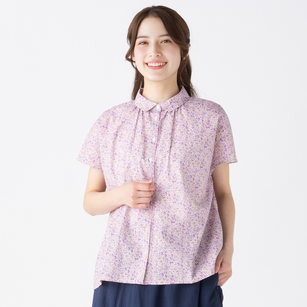 【専用】 ROSE断捨離中※プロフィール見て下さい様 花柄プリントブラウス オーガニック綿糸 レディス SELF+SERVICE