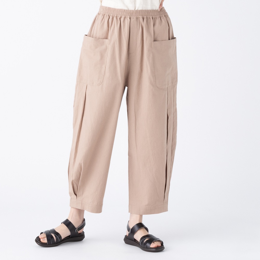 口豪奢 ポイント25倍対象商品】アウトポケ付コクーンパンツ パンツ
