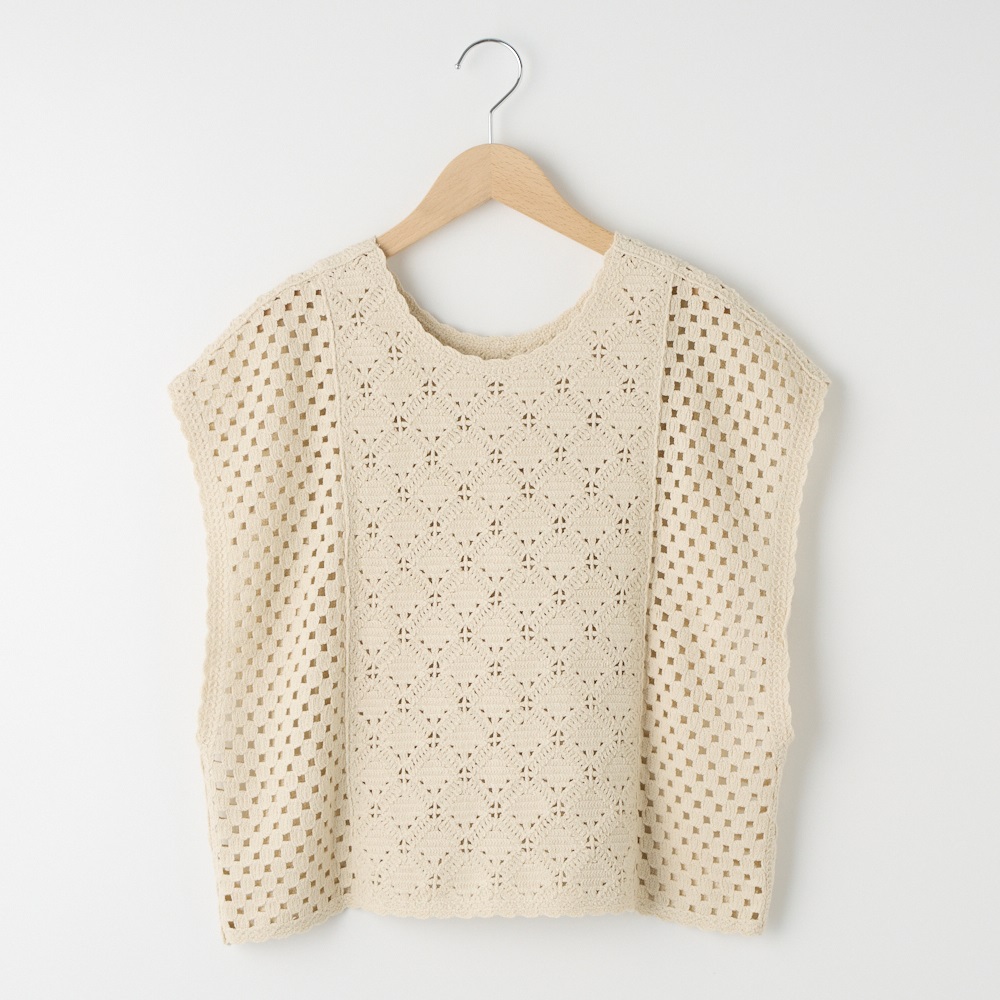 アミパリスオーガニックコットンニットベストサイズS