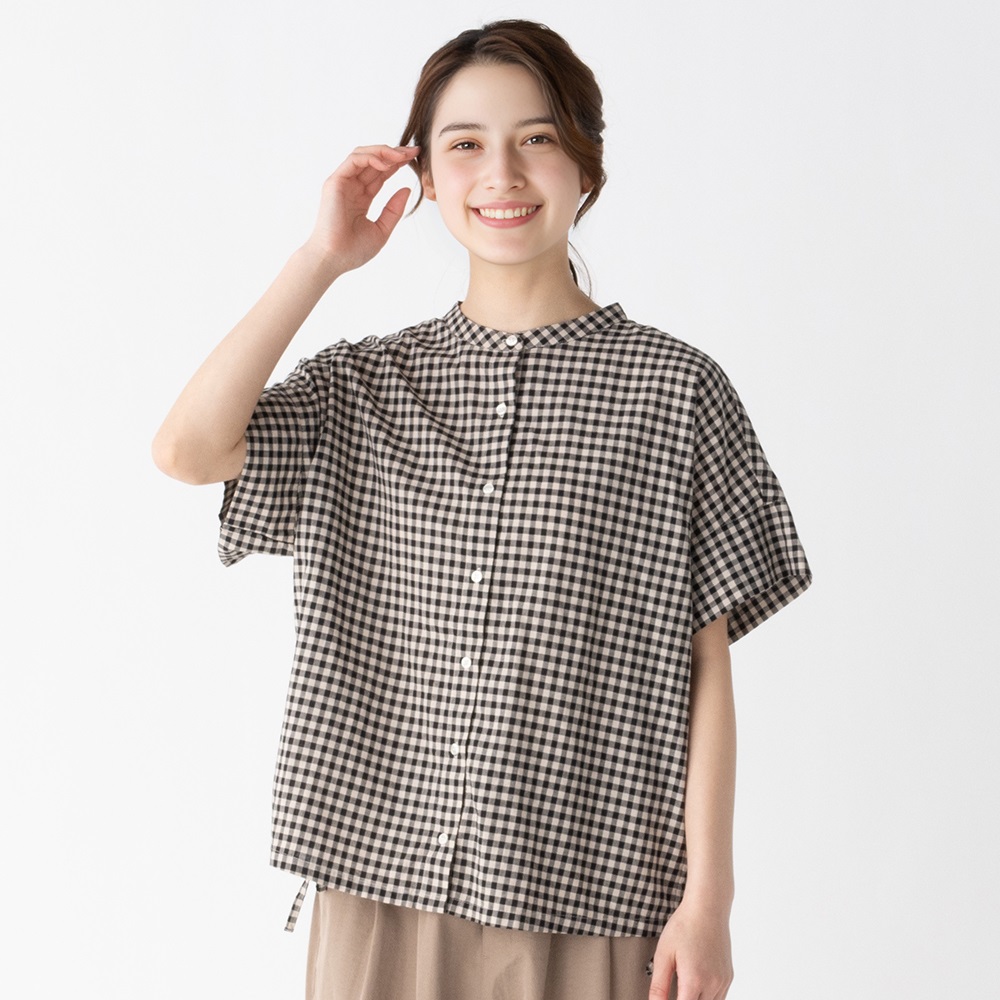BoldAsLove様　オーダー注文専用❗️ 後ドロスト前開きブラウス オーガニック綿糸 レディス SELF+