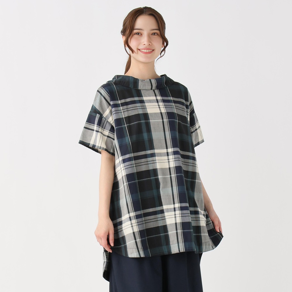 ゆ*こ様 07☆ SATION　ショール 新品 ☆サルセーション オーガニック綿糸 ロールネックチュニック レディス SELF+