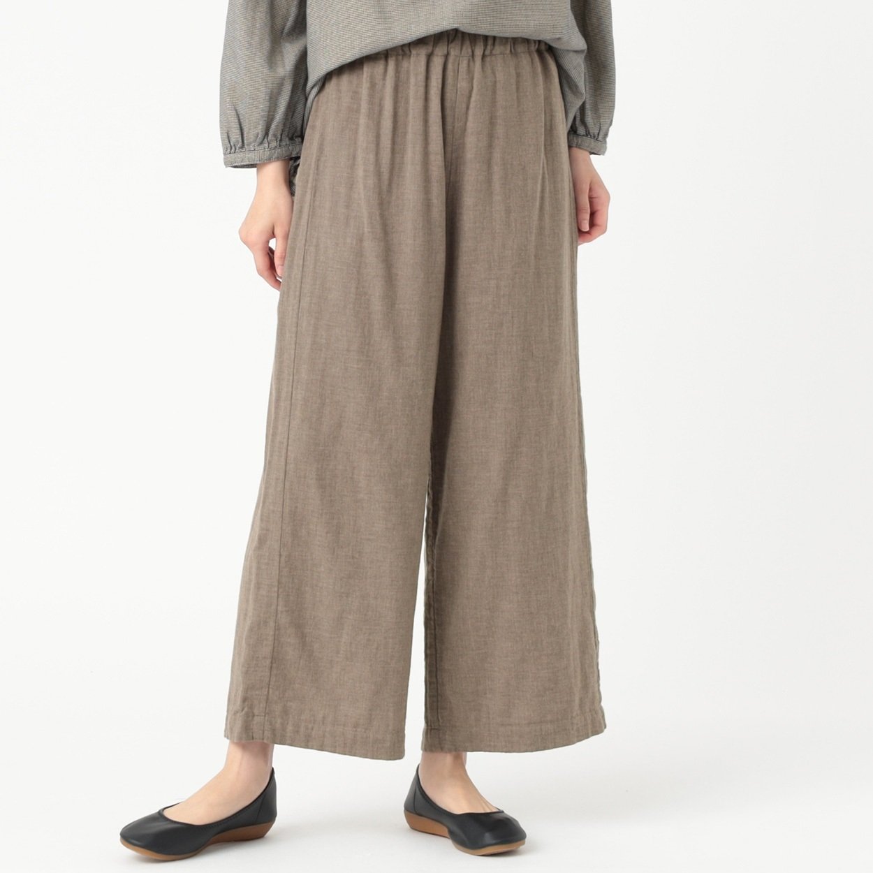 ポイント20倍対象】オーガニック綿糸 ワイドパンツ レディス