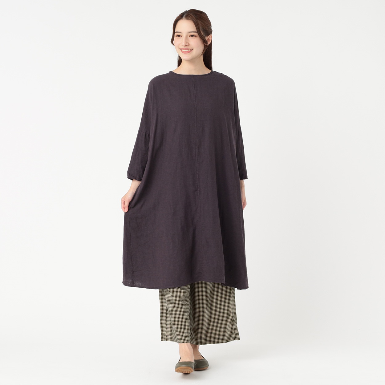 オーガニック綿糸 クルーワンピース レディス SELF+SERVICE(セルフ＋