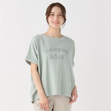 SELFSERVICE 2008 Spring Summer セルフサービス ワッフル前身切替刺繍プルオーバー リサイクル綿混 レディス