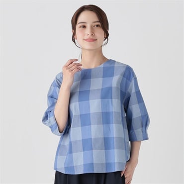 【ポイント20倍対象商品】リサイクル綿入 涼しげブラウス  レディス SELF+SERVICE(セルフ＋サービス)