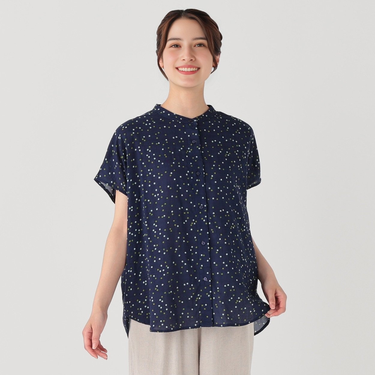 soap studio リバースフラッシュ　中古美品 リサイクル綿入 後ろギャザーブラウス レディス SELF+SERVICE