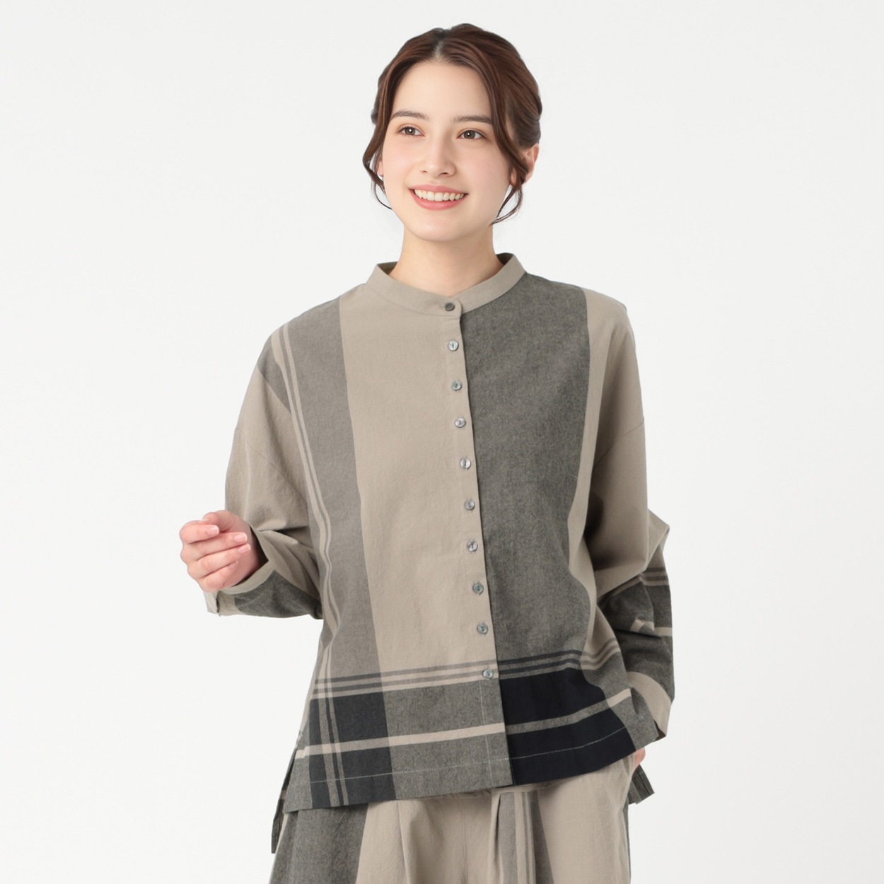 パラスパレス インディゴ チェックブラウス たむたむ様 パラスパレス