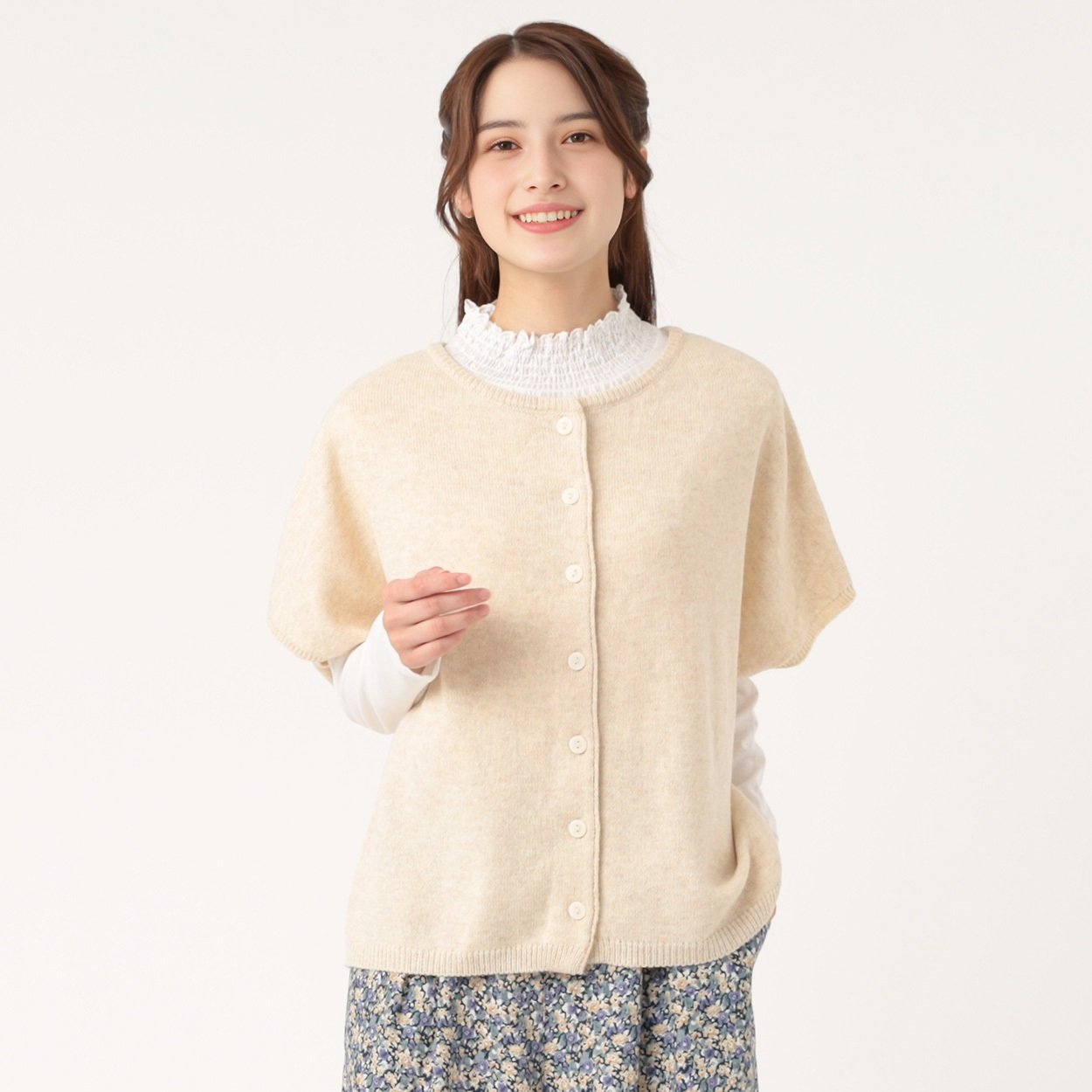 リネンウールのもんぺ　オフ リンネル11月号奈緒さん着用アイテム】 ラムウール混2wayゆる