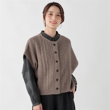 EXPAND ラムウール混透かし柄2wayベスト レディス SELF+SERVICE